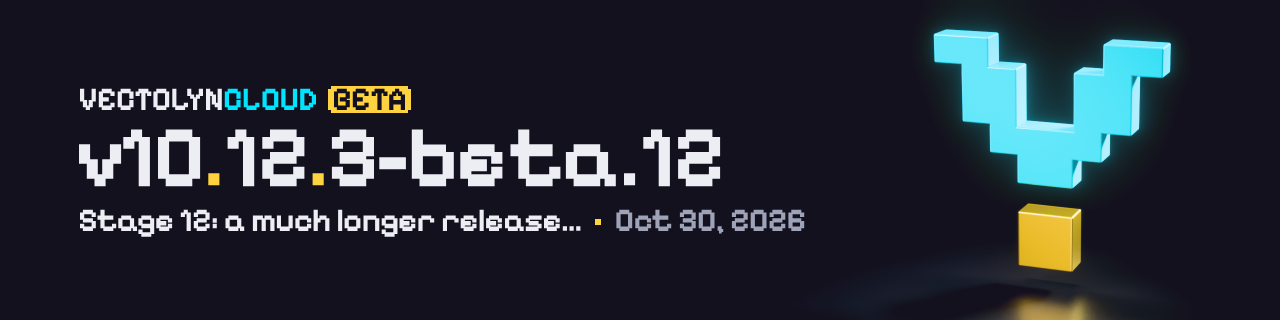 Release banner example: Long version and long title: version steps down to a smaller font pixel, title is cut at a word end