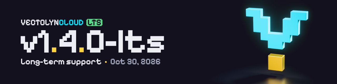 Release banner example: v1.4.0-lts: LTS badge, green