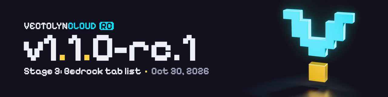 Release banner example: v1.1.0-rc.1: RC badge, cyan